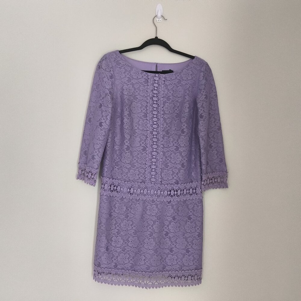 Laundry by Shelli Segal lavender lace dress size 4